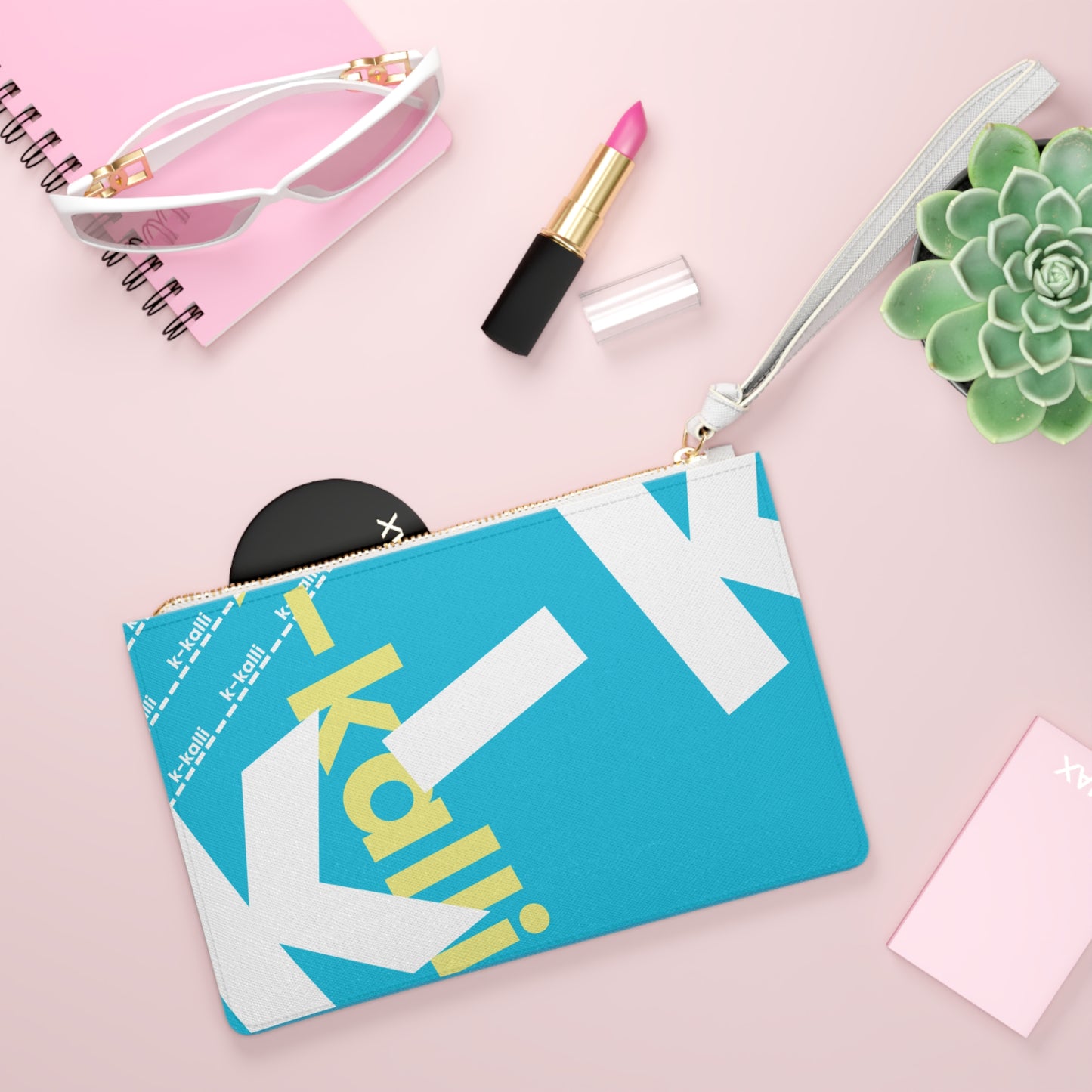 k-kalli Sky Blue Clutch Bag