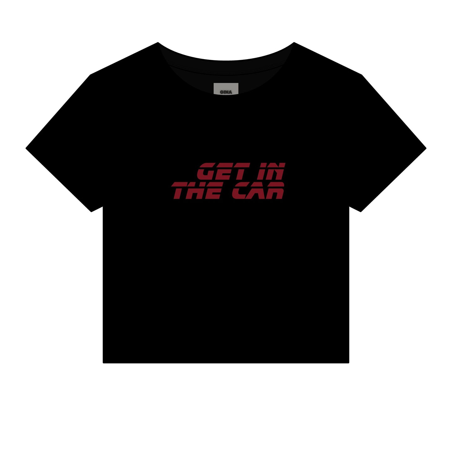 Get in the Car Black Crop Tee