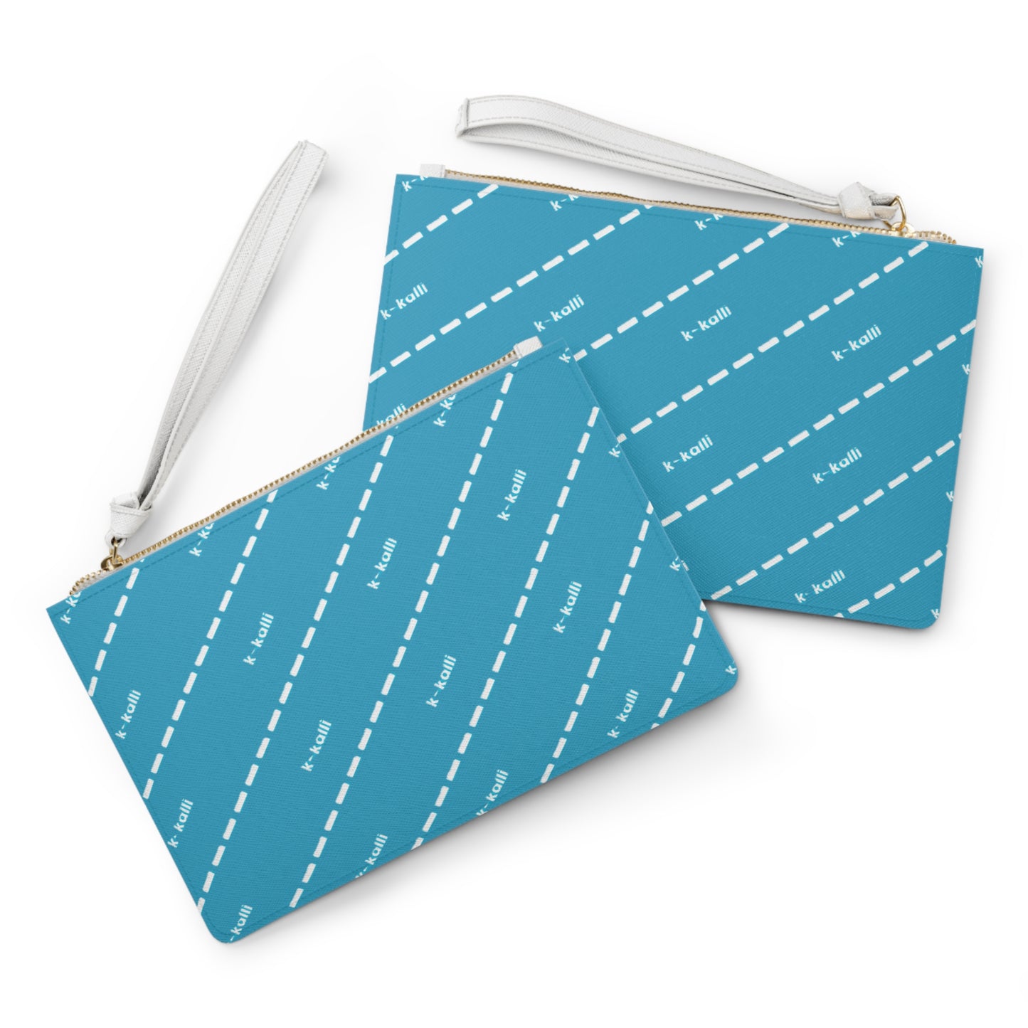 Chic Turquois k-kalli Stripe Clutch Bag - Stylish & Functional Accessory for Every Occasion, Cosmetic Pouch