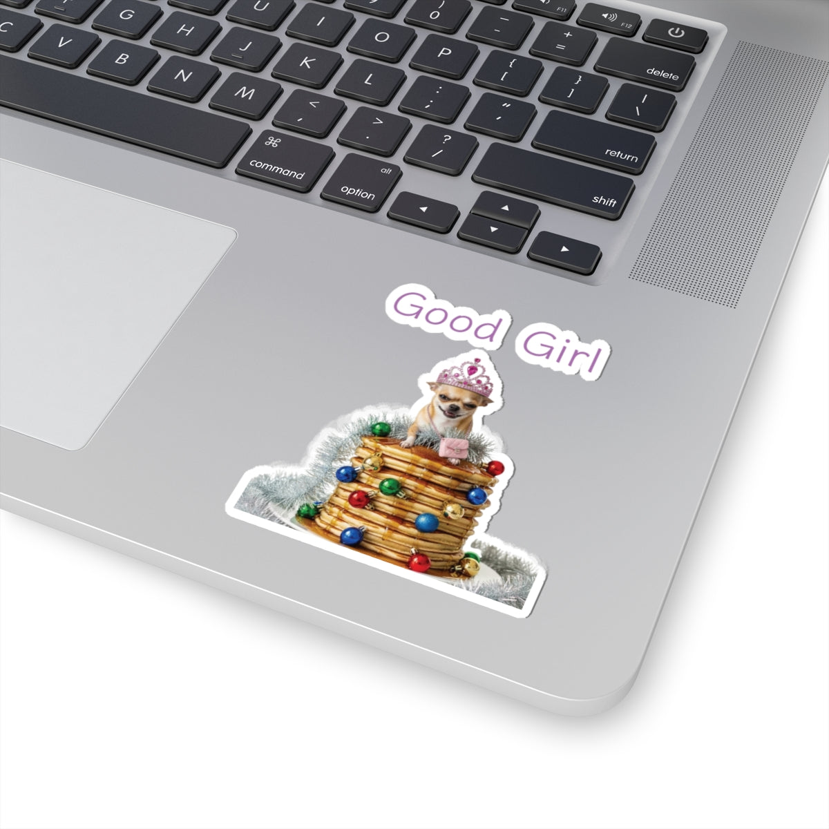 Good Girl Chihuahua Sticker | Pancake Stack Holiday Kiss-Cut Sticker