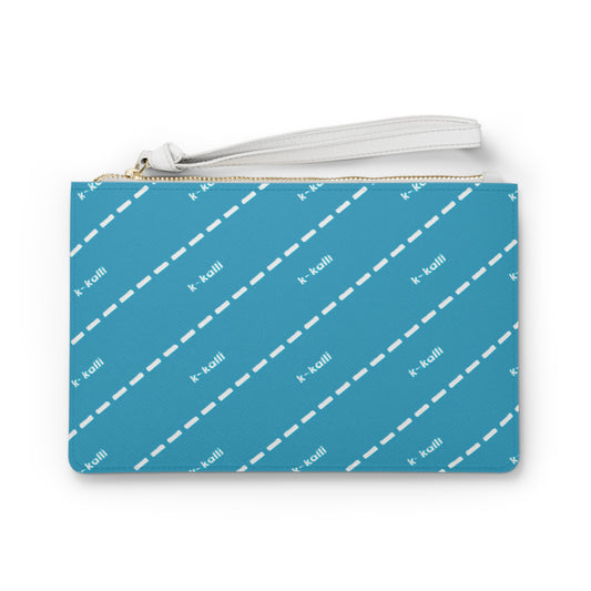 Chic Turquois k-kalli Stripe Clutch Bag - Stylish & Functional Accessory for Every Occasion, Cosmetic Pouch