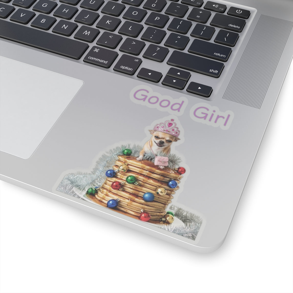 Good Girl Chihuahua Sticker | Pancake Stack Holiday Kiss-Cut Sticker