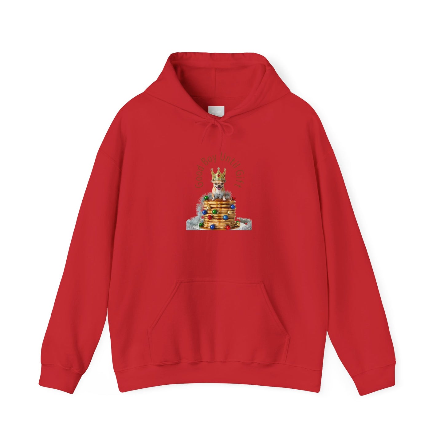 Christmas "Good Boy " Hoddie - Cute Dog & Cake Graphic Sweatshirt, Holiday Gift