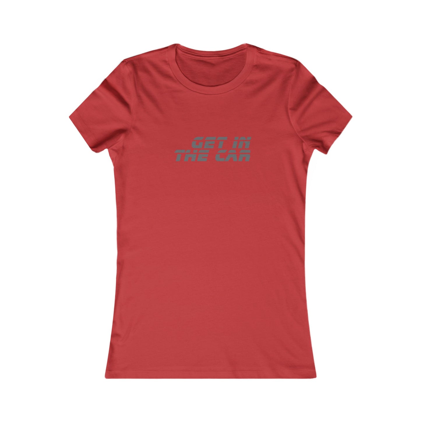 Get in the Car Tee | Retro Racing Text, Black Slim Fit Shirt