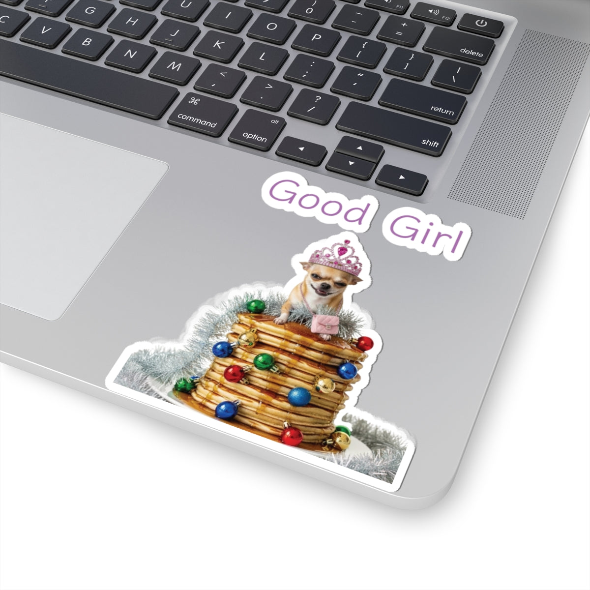 Good Girl Chihuahua Sticker | Pancake Stack Holiday Kiss-Cut Sticker