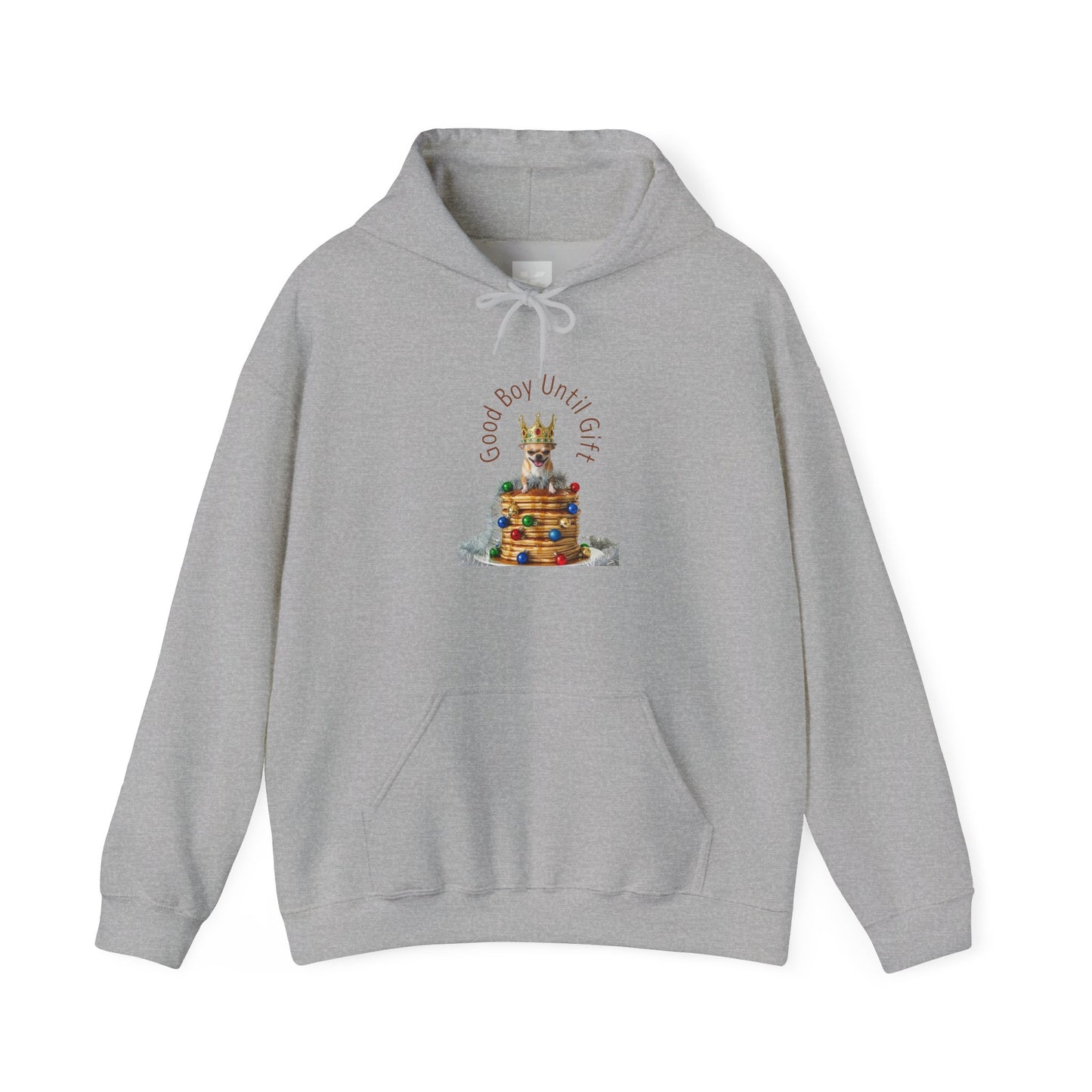 Christmas "Good Boy " Hoddie - Cute Dog & Cake Graphic Sweatshirt, Holiday Gift