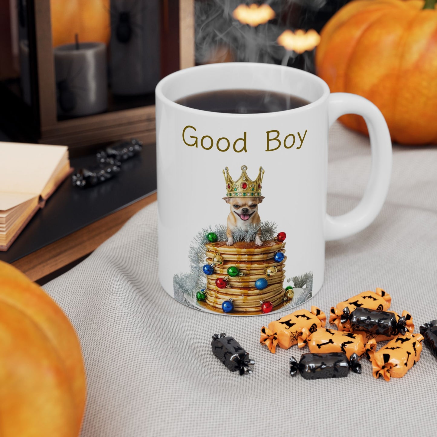 Christmas Good Boy Mug — Ceramic Coffee Cup (11oz/15oz), Hot Chocolate, Hot Cocoa Mug, Gift, Holiday Gift