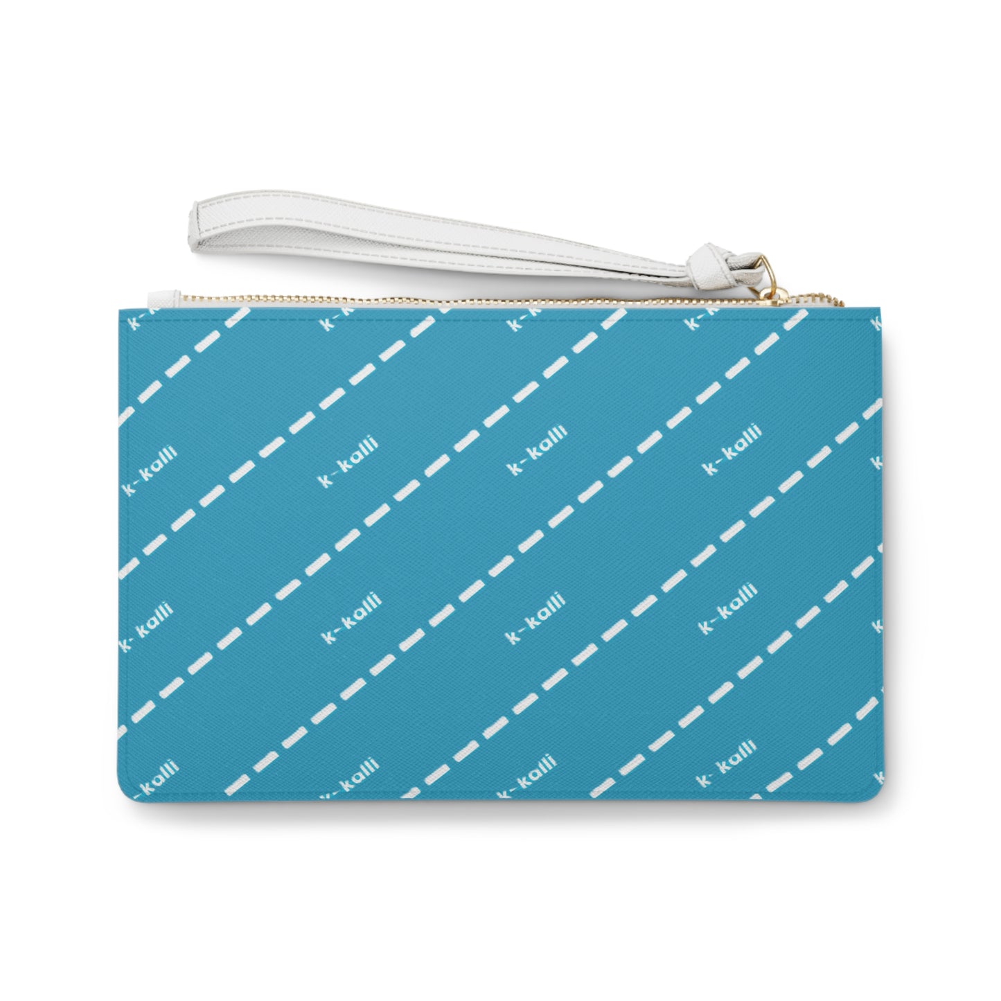 Chic Turquois k-kalli Stripe Clutch Bag - Stylish & Functional Accessory for Every Occasion, Cosmetic Pouch