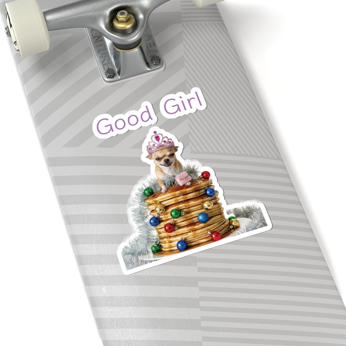 Good Girl Chihuahua Sticker | Pancake Stack Holiday Kiss-Cut Sticker