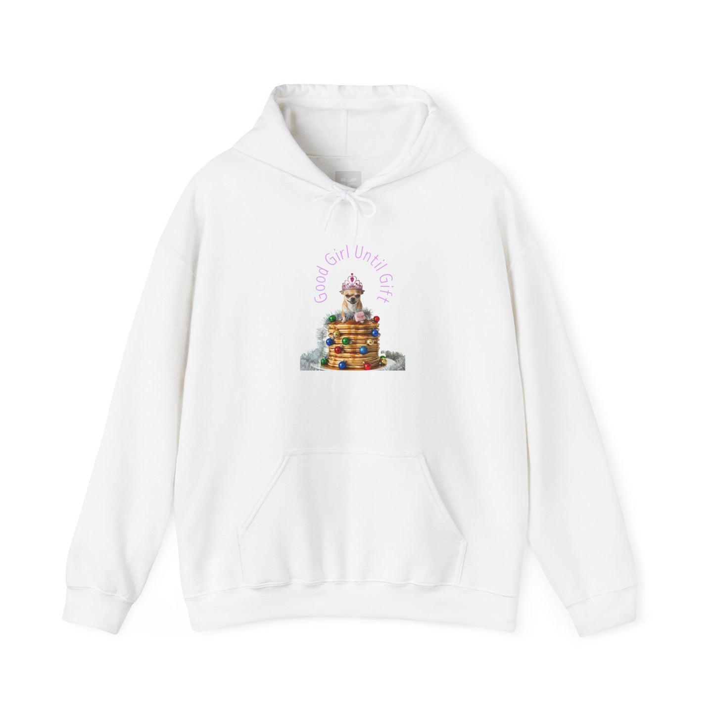 Christmas 'Good Girl' Hoodie - Cute Stack of Pancakes, Graphic Tee, Holiday Gift