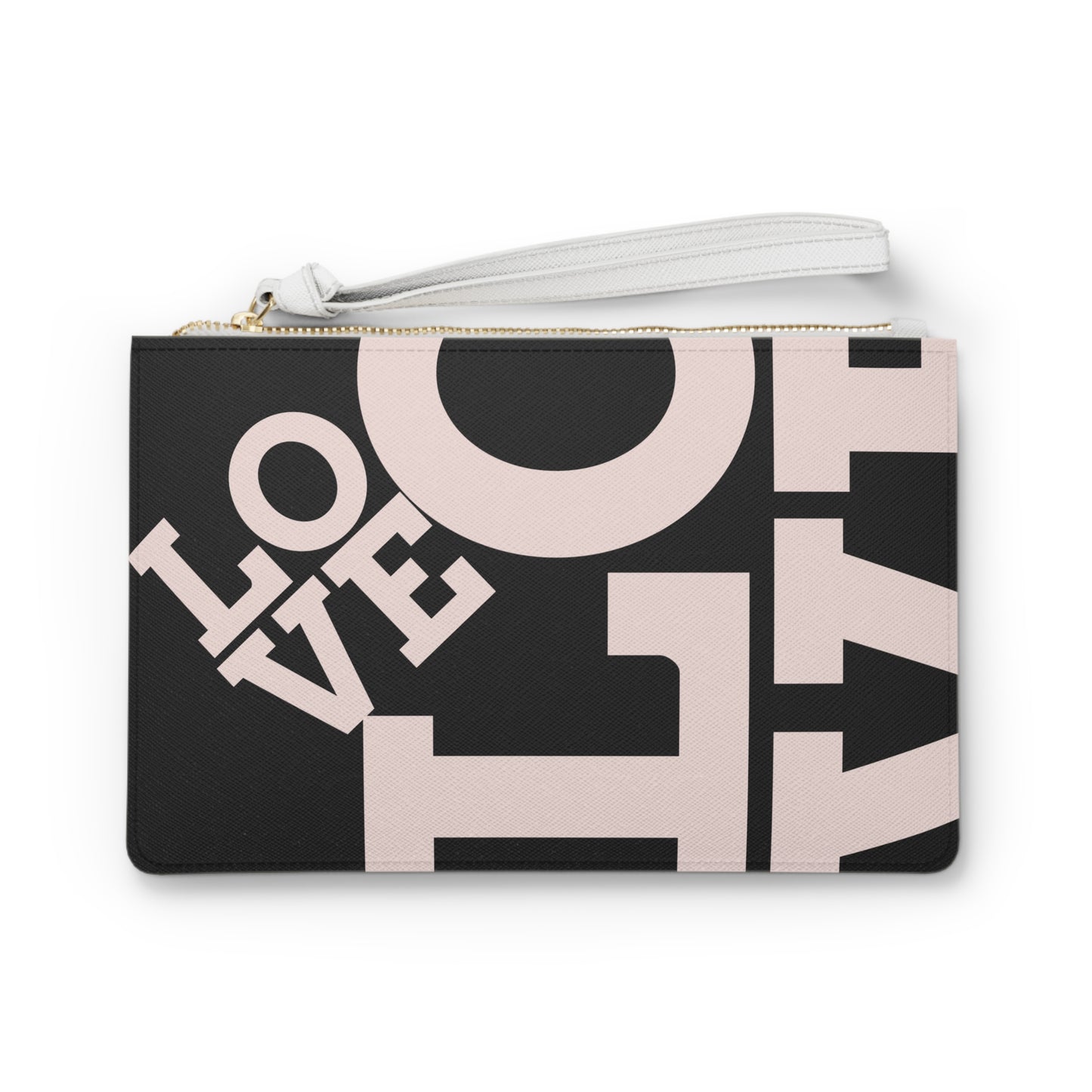 Chic Love Clutch Bag, Stylish Wristlet, Perfect for Date Nights, Gift for Her, Minimalist Fashion Accessory, Travel Companion