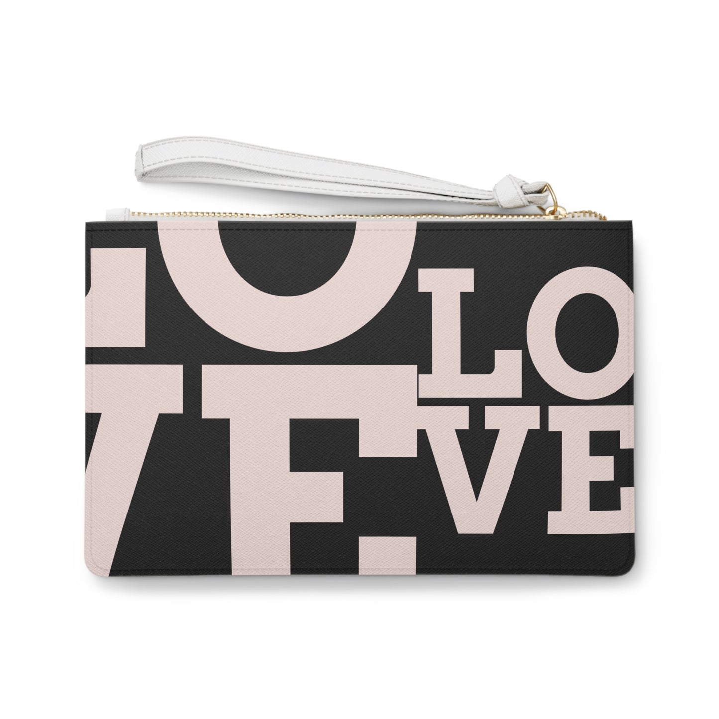 Chic Love Clutch Bag, Stylish Wristlet, Perfect for Date Nights, Gift for Her, Minimalist Fashion Accessory, Travel Companion