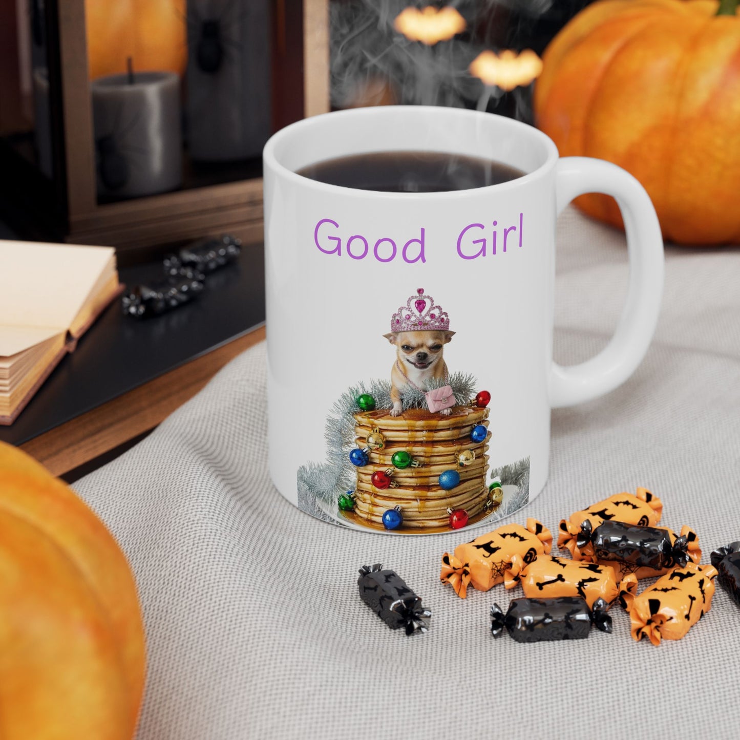 Christmas Good Girl Mug —  Ceramic Coffee Mug, Holiday Gift, Theme Mug, Hot Cocoa Cup, 11oz, 15oz