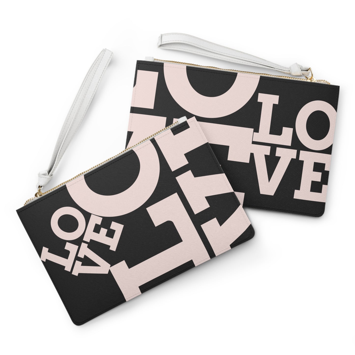 Chic Love Clutch Bag, Stylish Wristlet, Perfect for Date Nights, Gift for Her, Minimalist Fashion Accessory, Travel Companion